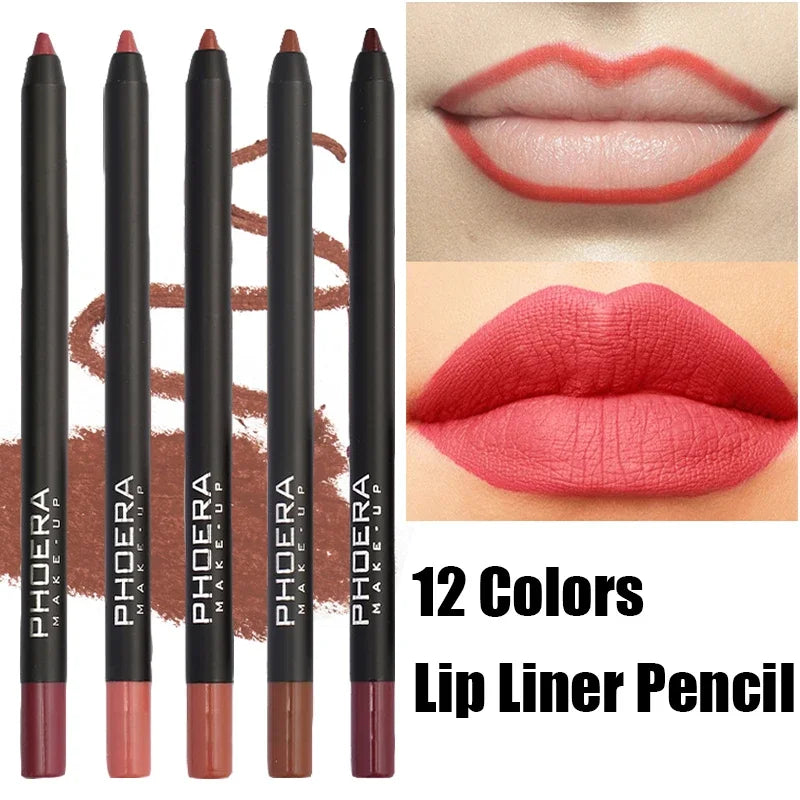twelve colors lip liner pencil