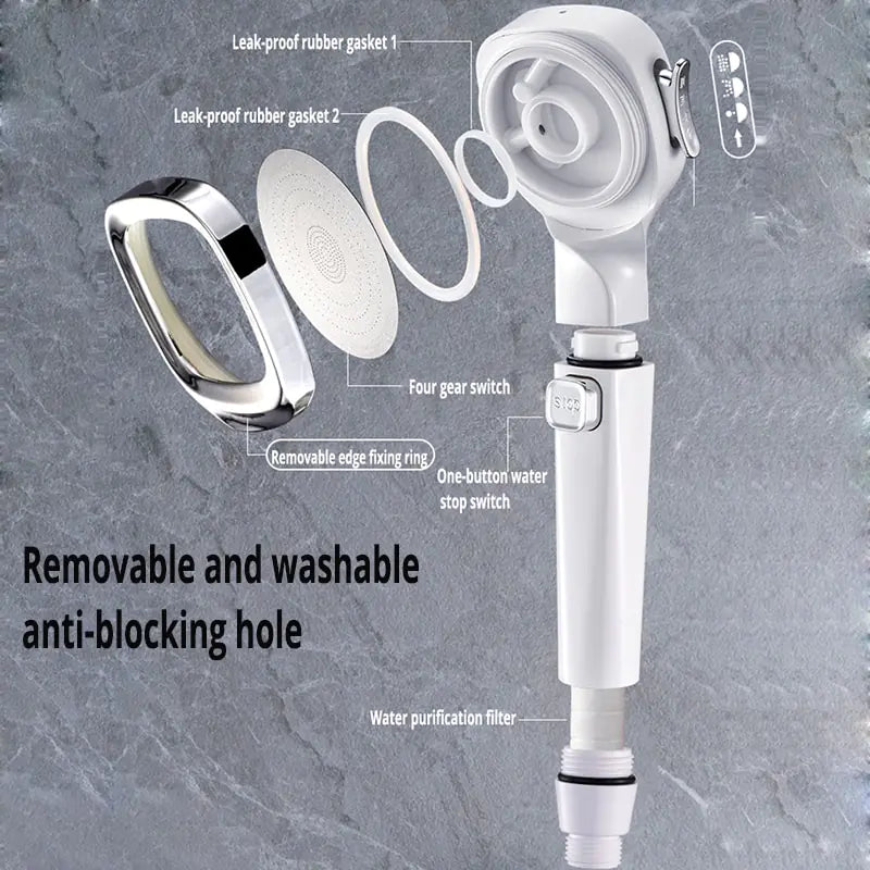 Adjustable Bath Shower Heads are removable and washable with anti-blocking hole