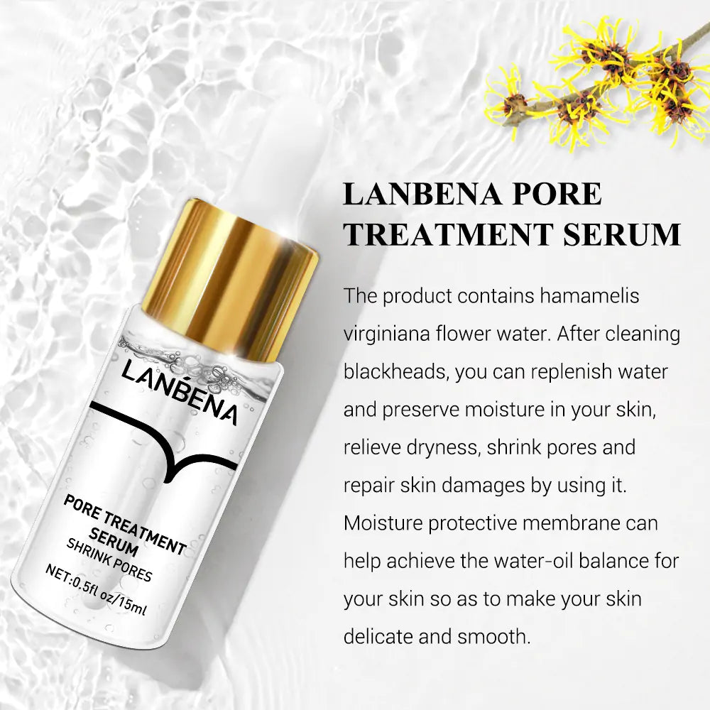Pore Treatment Serum and fresh Hamamelis Virginiana flower