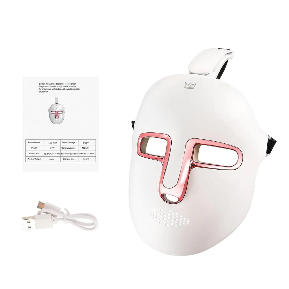 LED Skin Facial Mask for radiant skin, featuring advanced light therapy to target acne, fine lines, and hyperpigmentation, with customizable settings for collagen stimulation and overall skin rejuvenation.