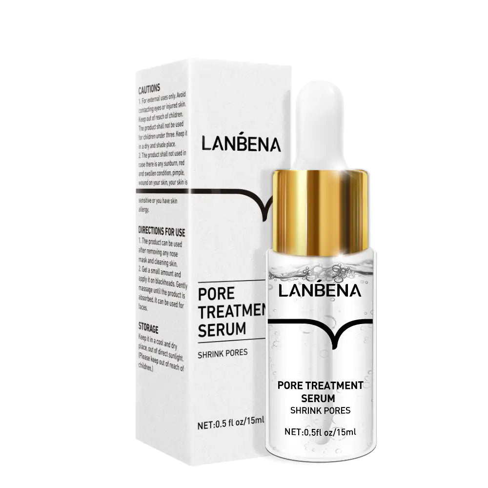 Pore treatment Serum bottle and packaging