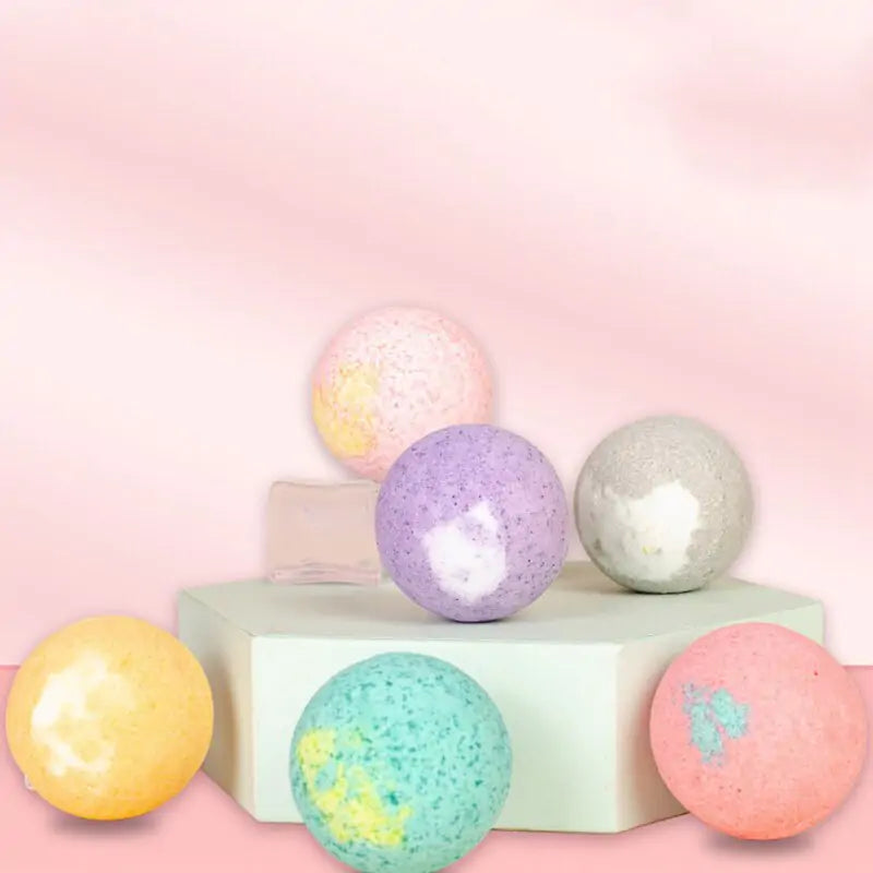 staged bath bombs