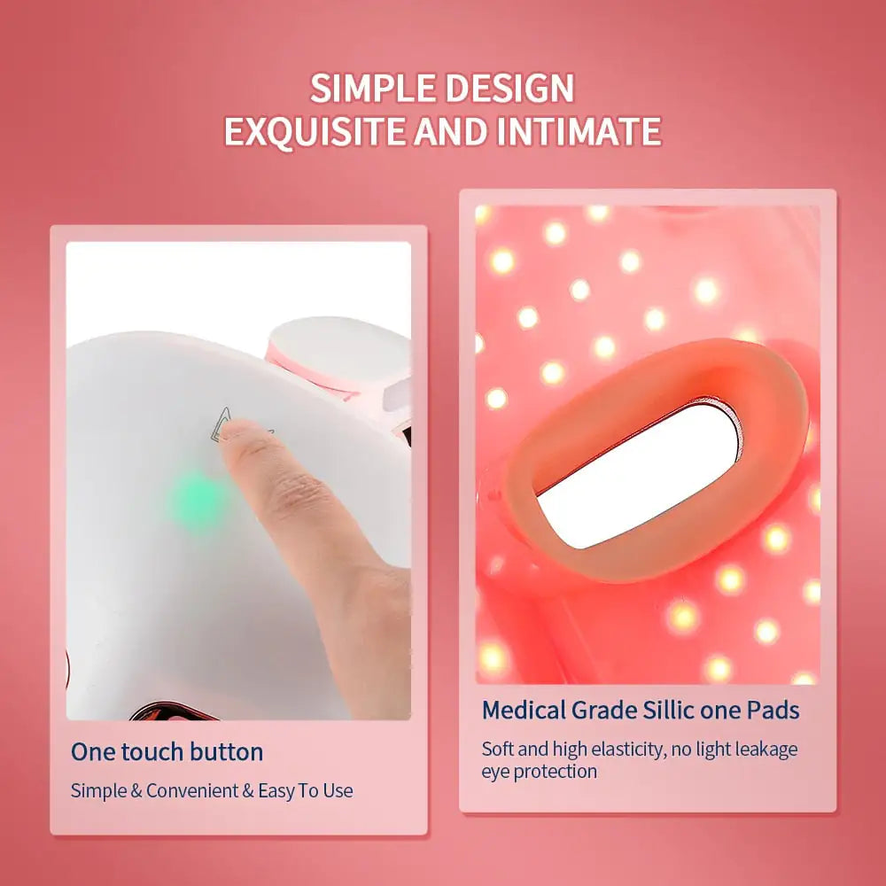 one-touch button LED mask