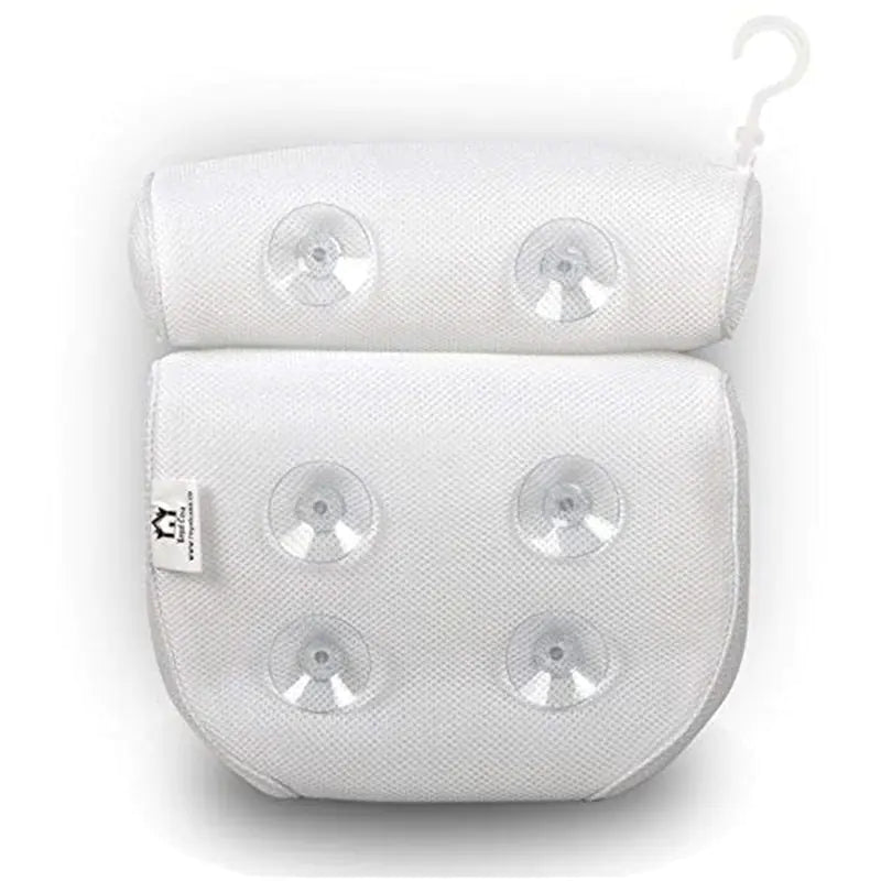 bath pillow showing suction cups on the backside