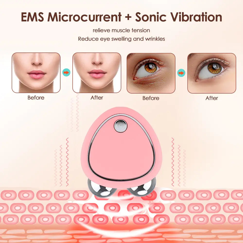 Micro Current Beauty Portable Device relieves muscle tension and reduces wrinkles. 