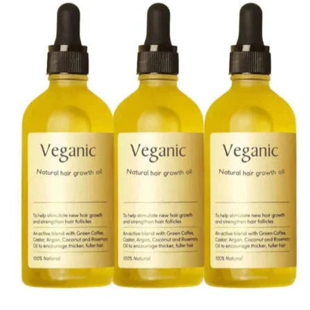 three bottles of Growth Inspired by Nature hair care formula 