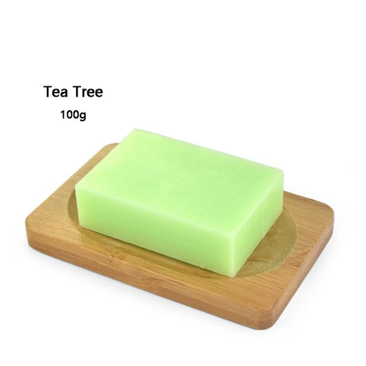 Handcrafted Tea Tree Essential Oil soap bar made with natural ingredients, providing deep cleansing and hydration for refreshed, healthy skin.