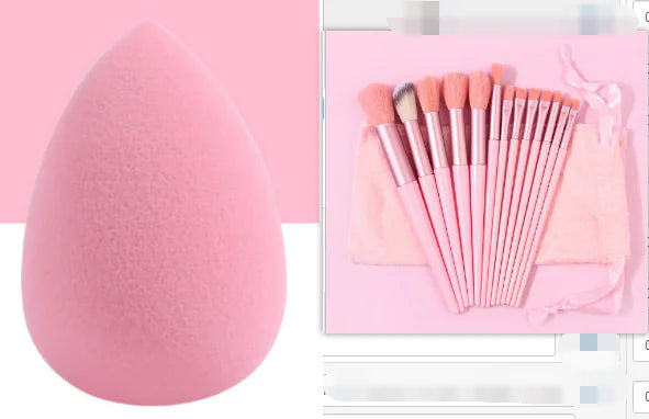 Makeup Brushes and Sponge Set