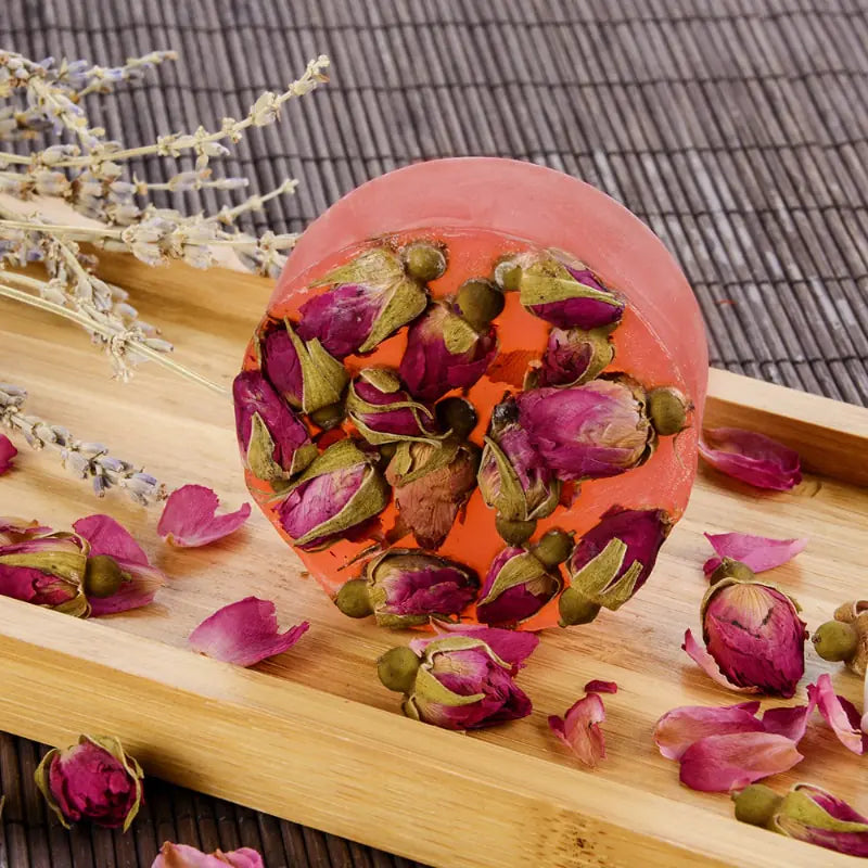 Pink Dried Flower Essential Oil Soap