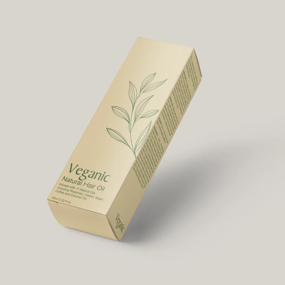 Veganic Natural Hair Oil Packaging