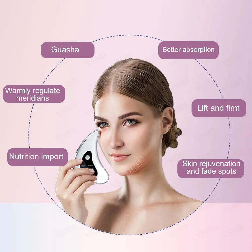 benefits of Facial Massage Skin Scraping LED Radio Frequency Device