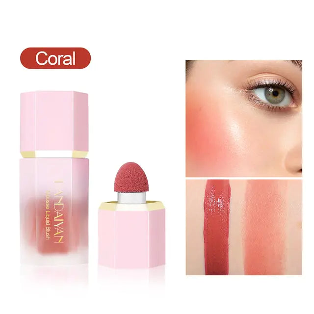 coral color lip blush