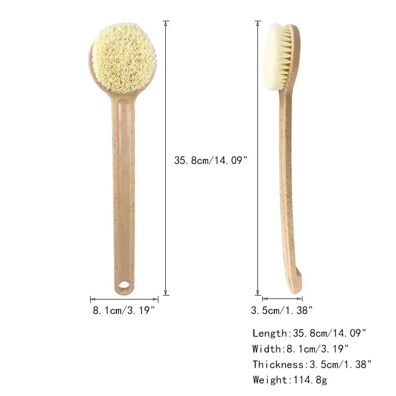 dimensions of the long-handled bath brush