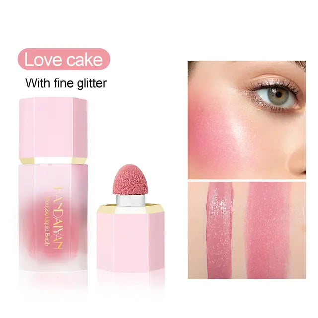 Liquid Blush Moisturizing Lip Gloss for radiant cheeks and glossy lips, featuring a dual-purpose formula that adds color and hydration for a stunning, effortless look.