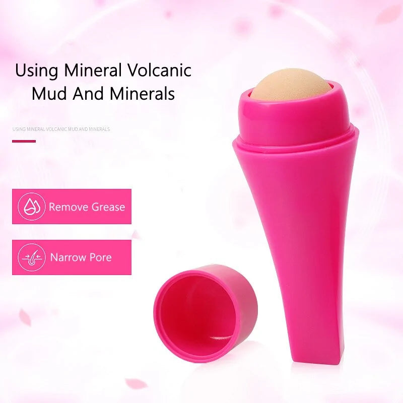 roller removes grease and narrows pores