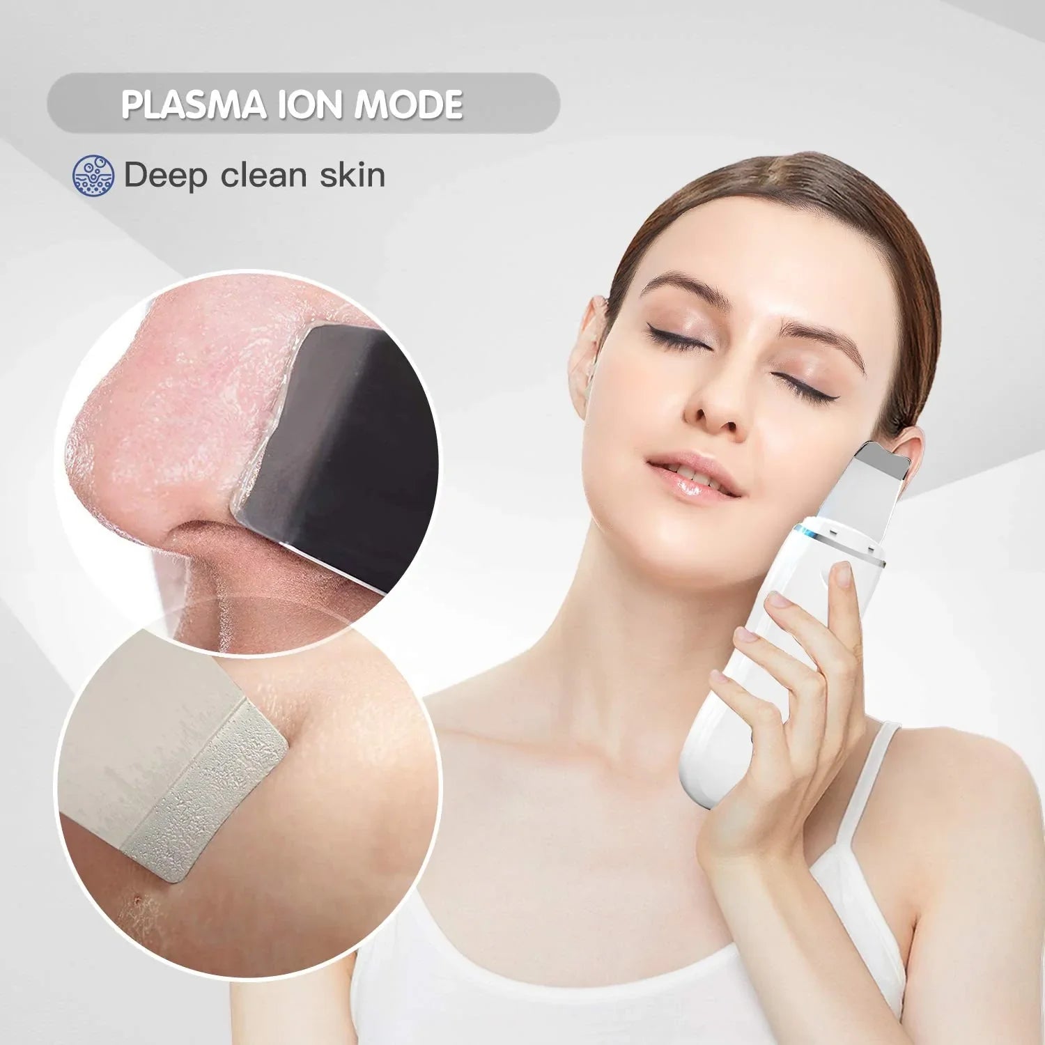 plasma ion mode to deep clean skin