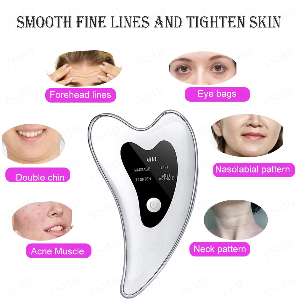 smooth fine lines and tighten skin with device