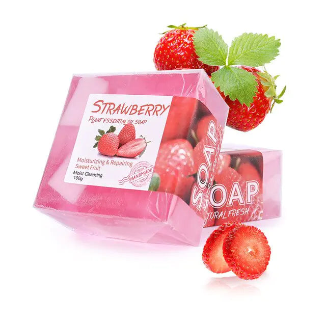 strawberry plant essential oil soap