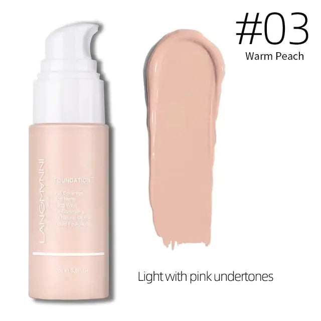 warm peach color number three Makeup Primer Concealer Liquid Foundation